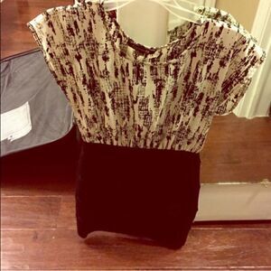 Forever21 work dress geo top bandage bottom LBD